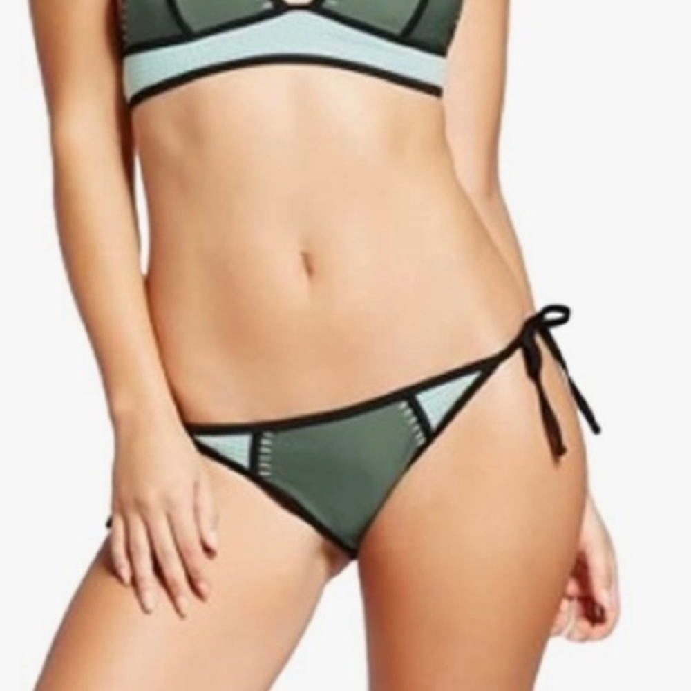 NWT Xhilaration String Bikini Bottom in Olive